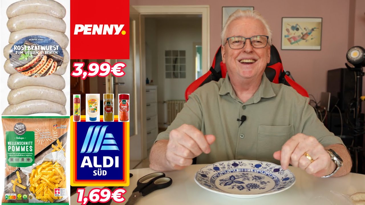 Rostbratwurst mit Pommes pro Portion ca. 2€