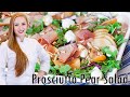 EASY Prosciutto & Pear Arugula Salad - with Mozzarella Cheese & Homemade Dressing!