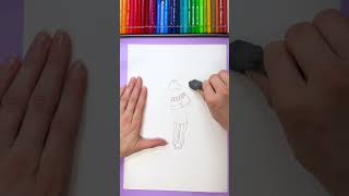 I TRANSFORMED my RUMI paper doll into her FUNKY version! 🎨✨ #papercraft #diycrafts #artypie