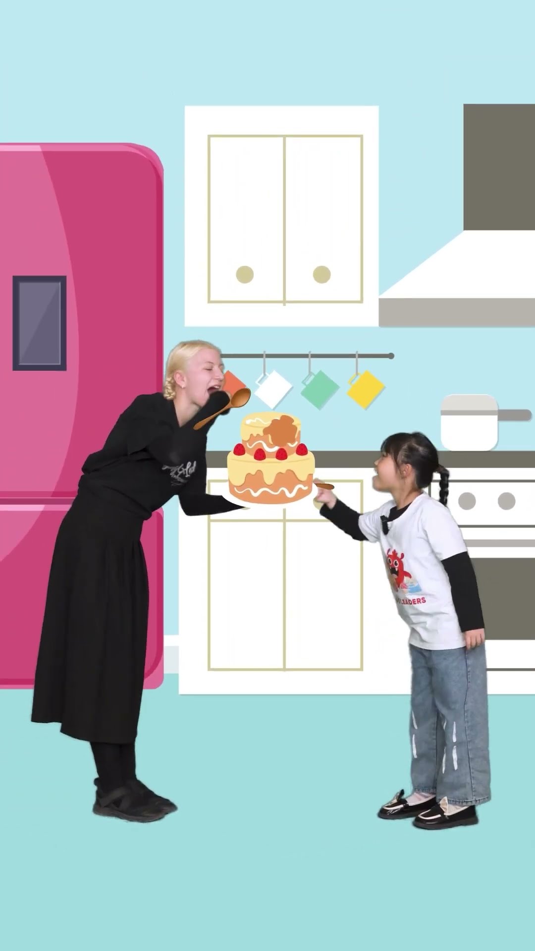 Hoạt hình giáo dục không được ăn vụng Sneaked a cake | Videos and cartoon for baby #shorts