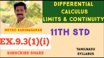 11th Std Maths Ex.9.3(1)(i) Find the left and right limit of f(x) =( x^-4)/(x^2+4x+4)(x+3)