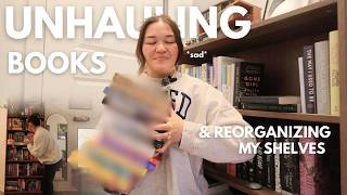 unhaul & reorganize my bookshelves with me!