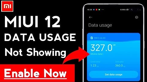 MIUI 12 Daily data usage & monthly data usage setting|Enable data usage in miui 12 without App