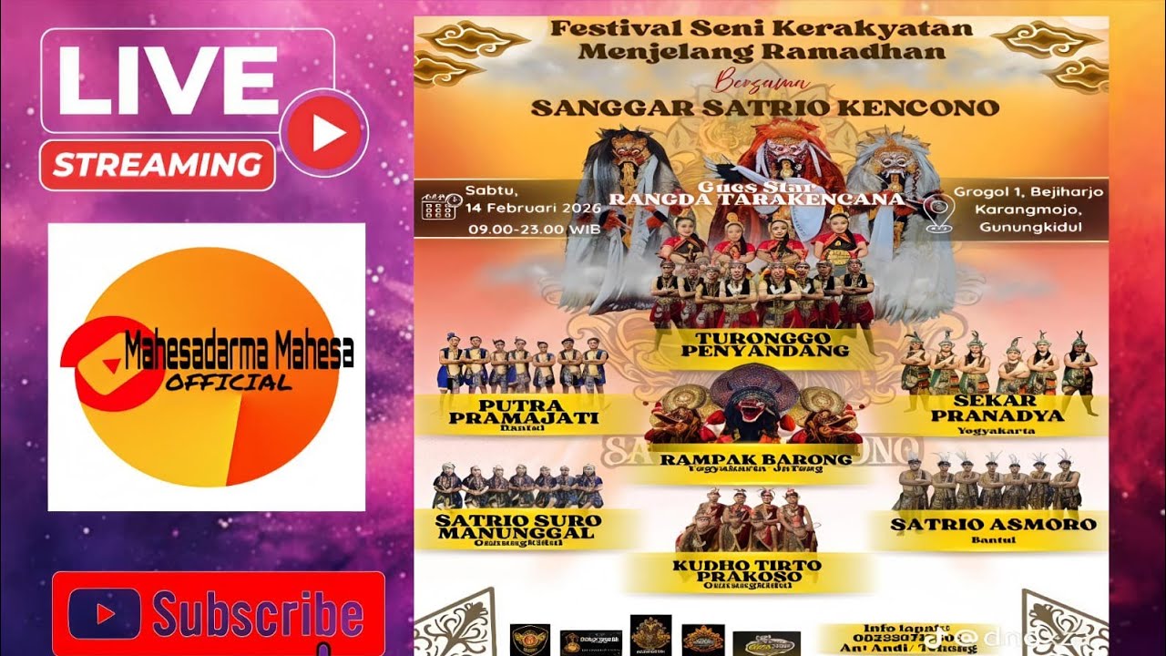 🔴 LIVE JATHILAN,FESTIVAL SENI KERAKYATAN,,PERFORM GROGOL, WONOSARI,GK