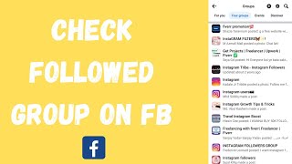 How to check followed group list on Facebook app screenshot 5