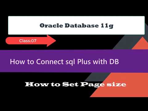 07:How to connect SQL Plus with Database