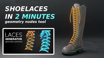 Shoelaces in 2 minutes with Blender & Geometry Nodes.