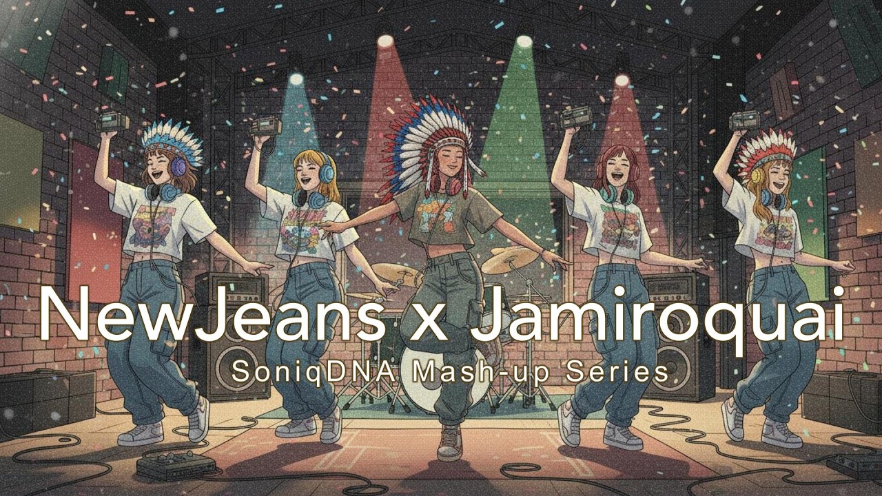 뉴진스가 자미로콰이를 만났을 때 생기는 일? 90s 애시드 재즈로 재해석한 역대급 그루브 🧬 | SoniqDNA Mash-up #01 (NewJeans x Jamiroquai)