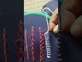 Fantastic border line embroidery tutorial #youtubeshorts
