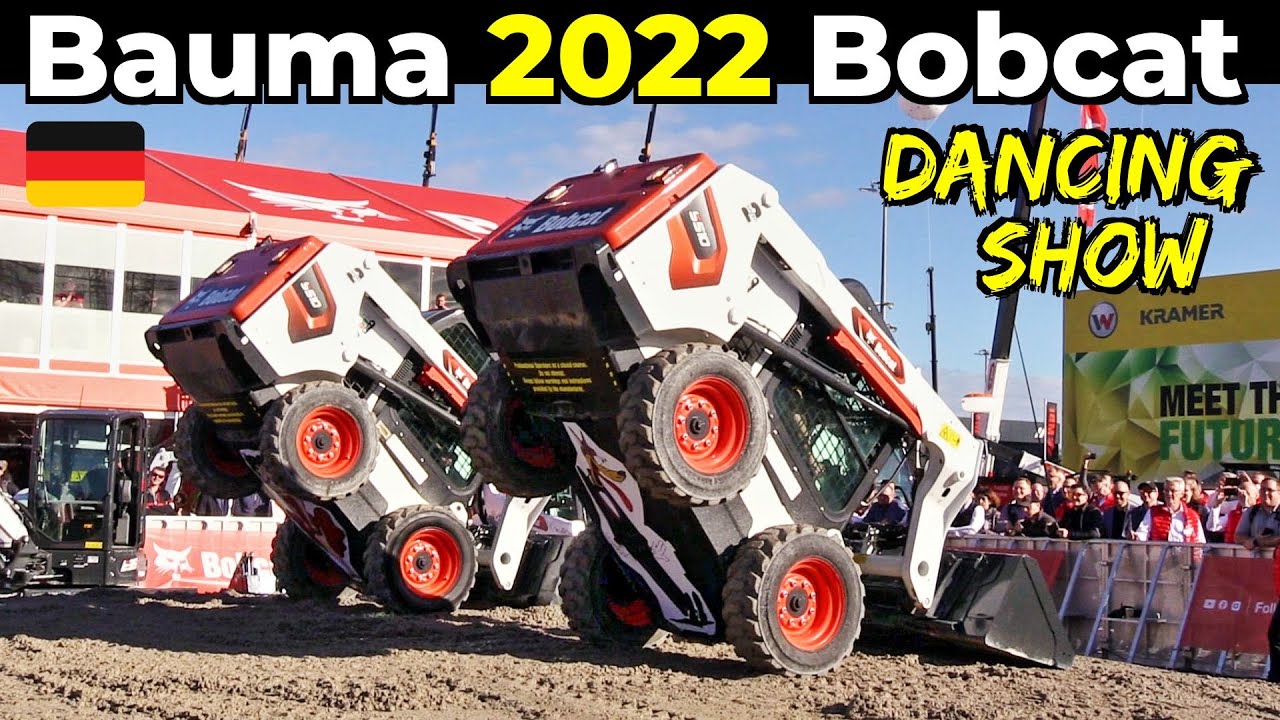 Bobcat Dancing Show at Bauma 2022 - Messe München - Bobcat S76 + bolt-On/Bolt-Off Quad Track Demo