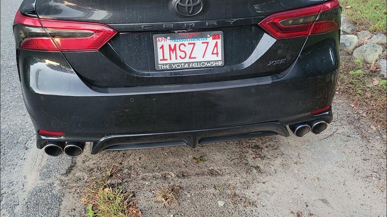 2019 Toyota Camry XSE V6 Muffler and Resonator Delete Cold Start! YouTube