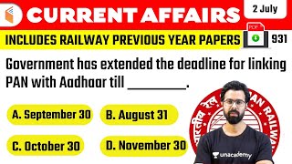 5:00 AM - Current Affairs Quiz 2021 by Bhunesh Sir | 2 July 2021 | Current Affairs Today