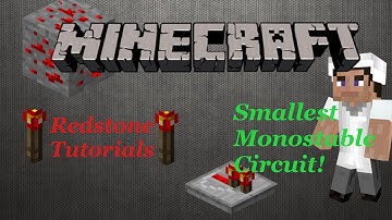 Minecraft - Redstone Tutorial - SMALLEST Monostable circuit (3x1x3)