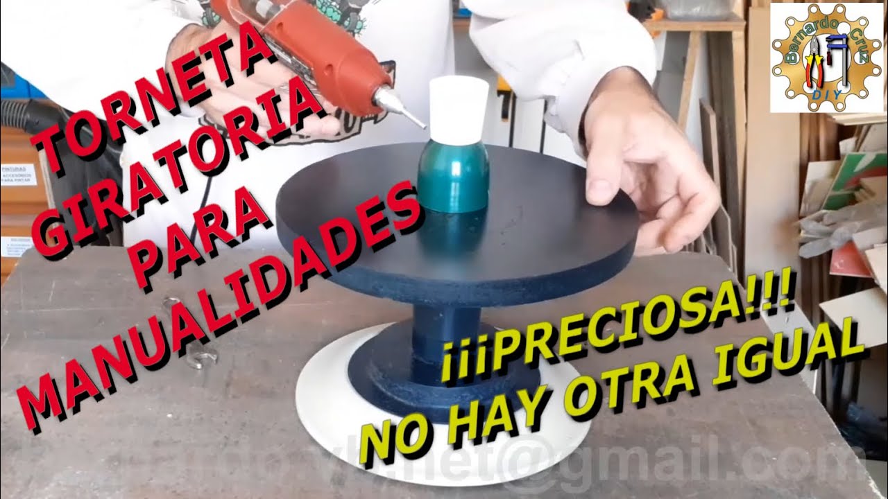 Como hacer una TORNETA casera (Base giratoria) ¡¡Preciosa herramienta para  el taller!! - Lazy Susan 