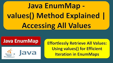 Java EnumMap - values() Method Explained | Accessing All Values | EnumMap in Java