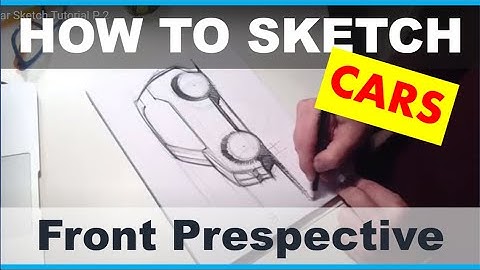 Car Sketch Tutorial Front perspective from side view - leaning easy way!