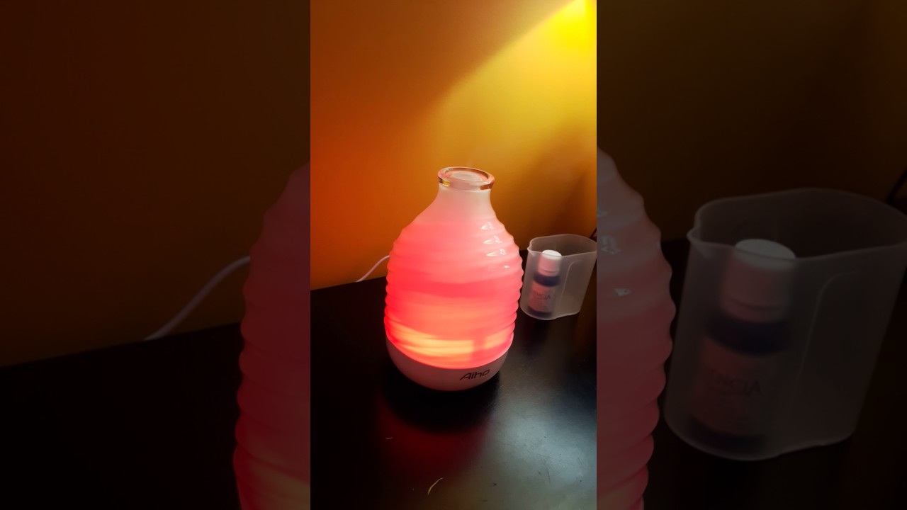 Aiho Deik Essential Oil Diffuser, 200ml Glass Cover Aroma Humidifier Whisper Quiet 4 Timer Modes & 7
