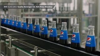 Returnable glass line from KHS for reliable filling of soft drinks in Mauritius