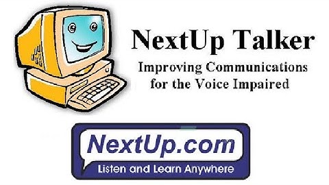 Nextup Talker to communicate with a eye gaze communication device