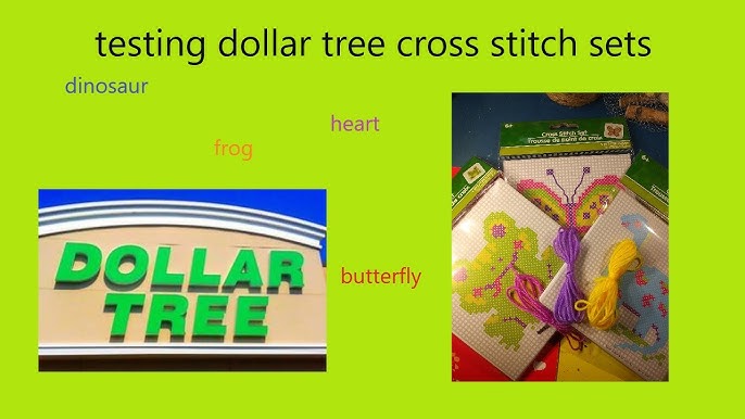 Kids Cross Stitch FROG & BUTTERFLY Plastic Canvas Kits - 5.5” X 5.5” Two  Kits !