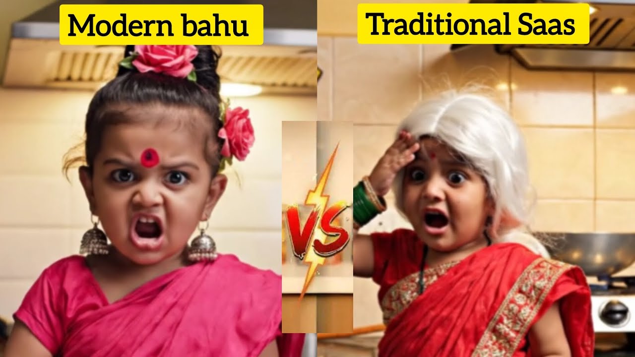 “Traditional Saas vs Modern Bahu Full Drama 😂🔥 |  