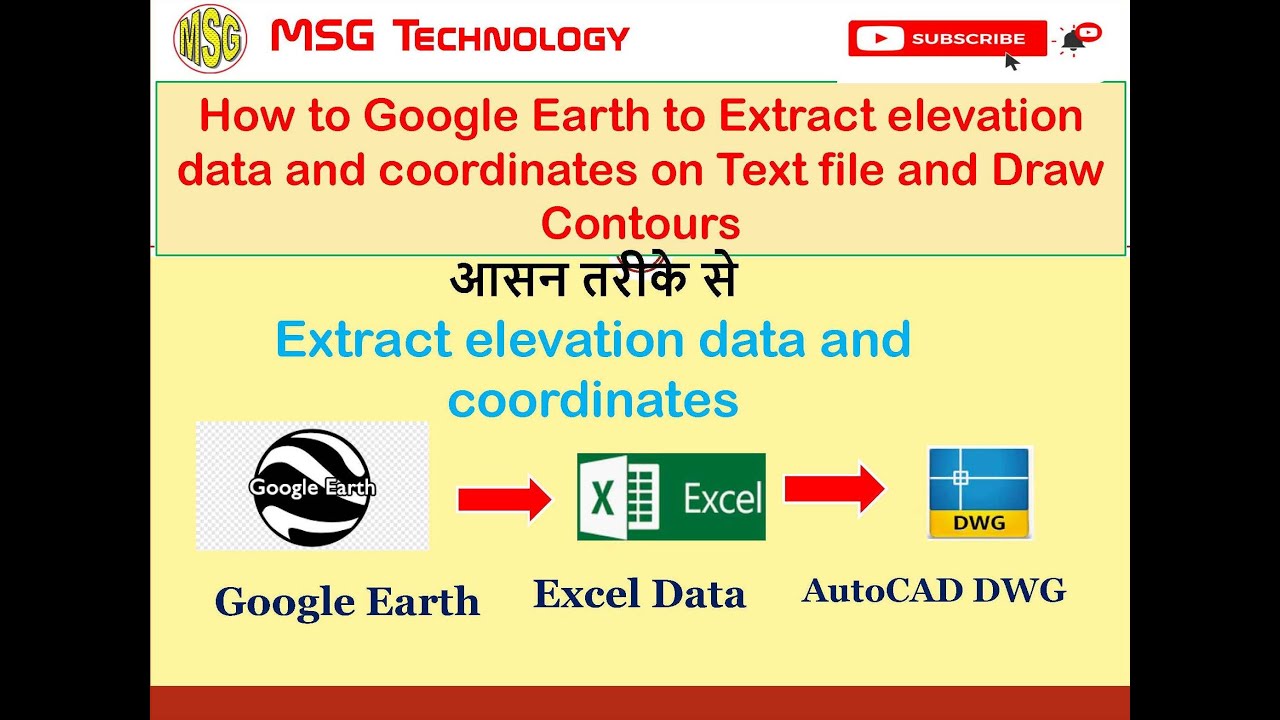 How to Google Earth to Extract elevation data and coordinates on Text ...