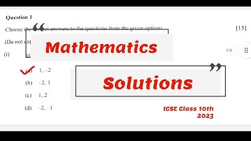 Solution 😱 | Mathematics | ICSE Class 10th 2023 | Paper Discussion ||