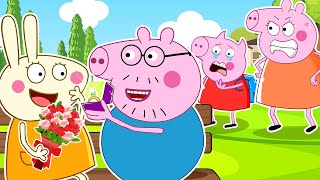 Peppa's Father Falls in love with Miss Rabbit | Peppa Pig Funny Animation