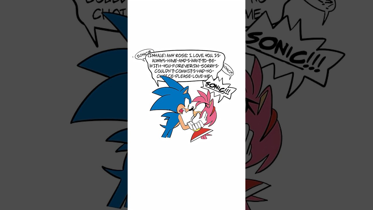 Sonic & Amy FREE From Sega 💖💙 #sonamy #SonicTheHedgehog #comicdub #rosesonic