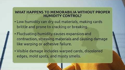 What Happens To Memorabilia Without Proper Humidity Control? - The Memorabilia Zone