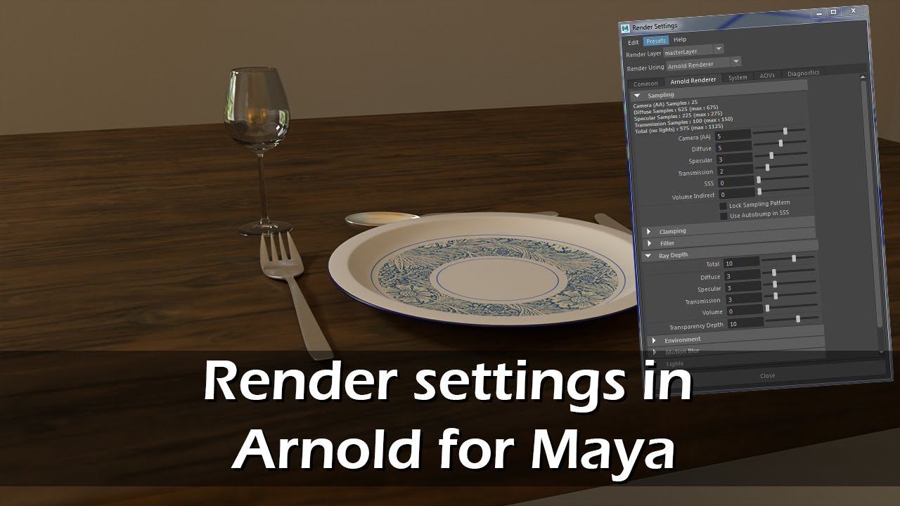 arnold render settings maya 2020