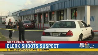 Pawn shop employee shoots, kills attempted robbery suspect in Tampa