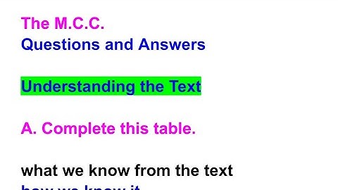 The M.C.C. | Questions and Answers | Gulmohar Golden Jubilee Edition Class 7 | Chapter 1