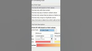 Apply 3 Color scale in Excel - Conditional Formatting #shorts