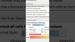 Apply 3 Color scale in Excel - Conditional Formatting #shorts