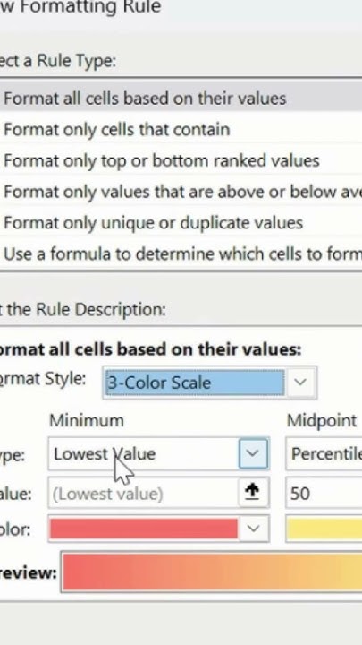 Apply 3 Color scale in Excel - Conditional Formatting #shorts - YouTube