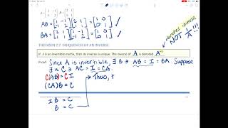 2.3 Part 1: The Inverse of a Matrix
