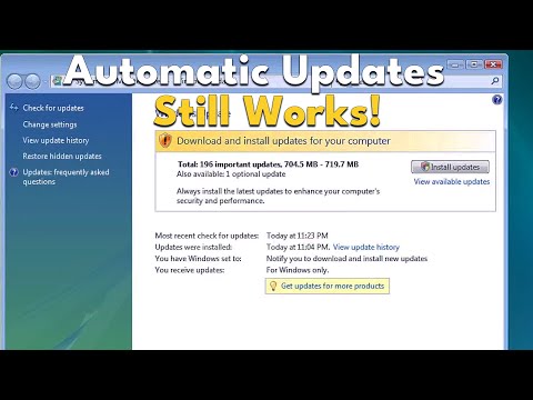 Automatic Updates for Windows Vista STILL works in 2024!