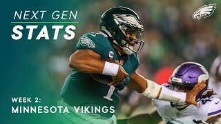 Next Gen Stats: Jalen Hurts' 3 Most Improbable Completions vs Minnesota Vikings | Week 2