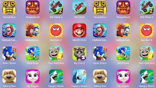 Oddbods,Sonic Dash,My Angela,My Tom 2,Ben,Tom Run,Mario,RedBall 4,Hill Climb,Temple Run,Hungry Shark screenshot 5