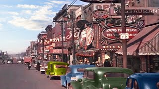 Detroit, Michigan 1930s in color [60fps, Remastered] w\/sound design added