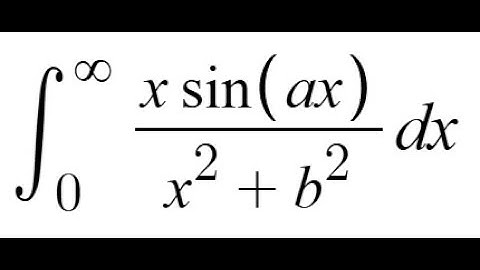 Feynman Integration Example 146 - ∫ from 0 to ∞ of (x * sin(ax) / (x² + b²)) dx