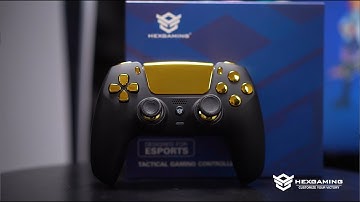 HEXGAMING RIVAL PRO FPS eSport Custom Controller for PS5, PC, Mobile - Mystery Gold