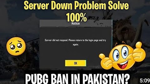 🥺PUBG Mobile Ban in Pakistan?- Server Down Problem| Server Did not respond| 100%Fix