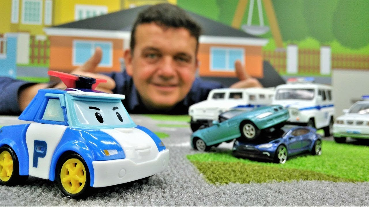 ⁣Colección de coches de policía. Vídeos de juguetes para niños