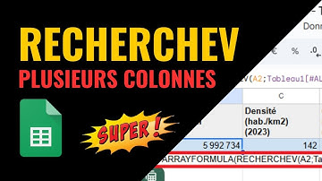 RECHERCHEV avec plusieurs colonnes
