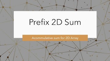 Prefix 2D Sum (Arabic) |  شرح  بالعربى