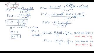 Calculus - Sec 3.3 The Second Derivative Test