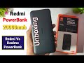 Redmi Power bank 20000mah retail unboxing | 18W fast charging - Realme vs Redmi Powerbank