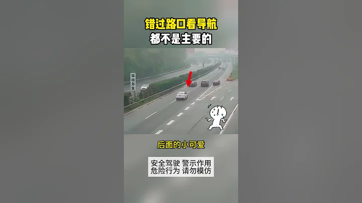 高速上错过路口看导航，都是主要的，最重要的是刹不住？  #交通事故#交通#交通安全 - 天天要闻